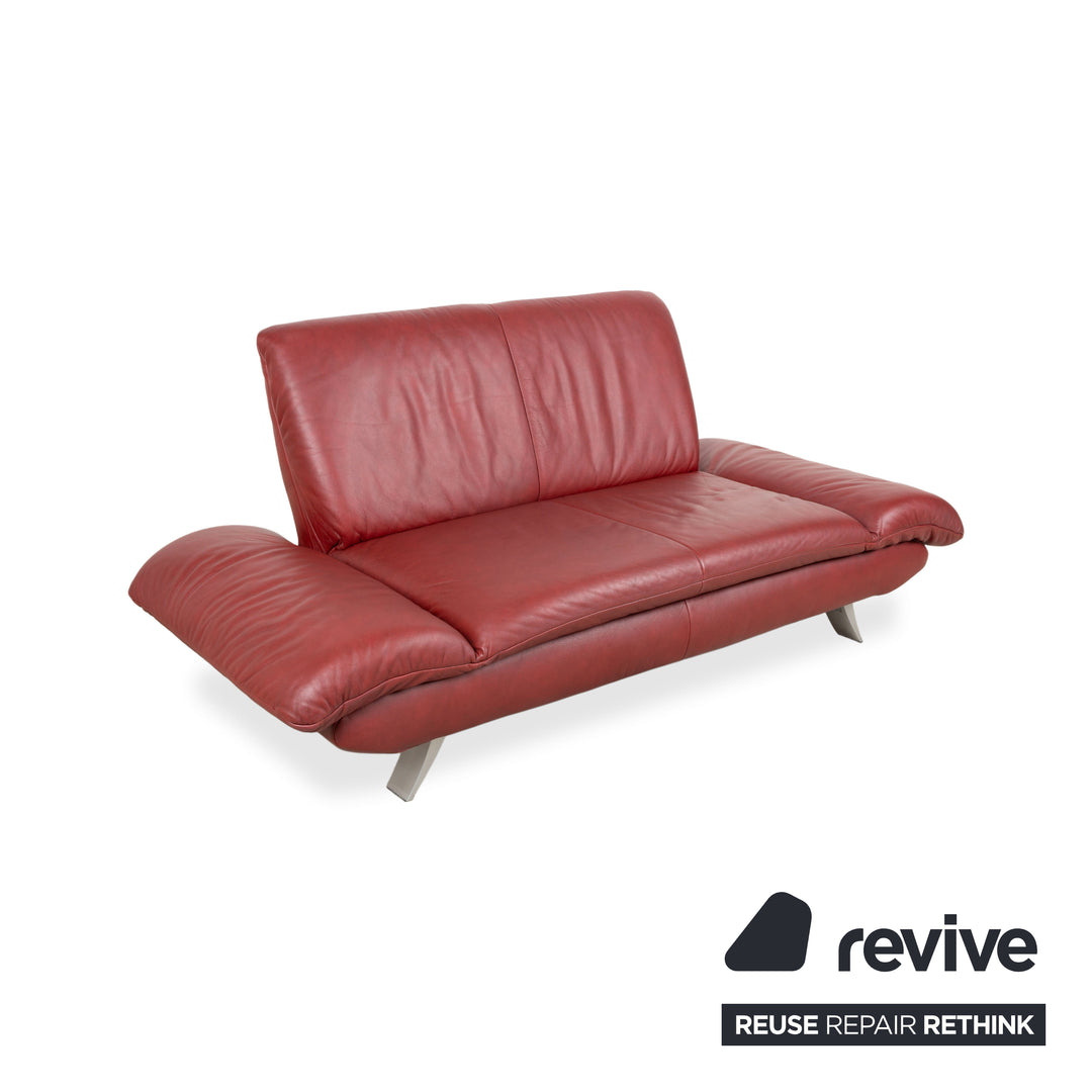 Koinor Rossini Leder Zweisitzer Rot Rubin manuelle Funktion Sofa Couch