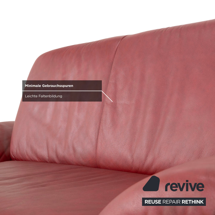 Koinor Rossini Leder Zweisitzer Rot Rubin manuelle Funktion Sofa Couch