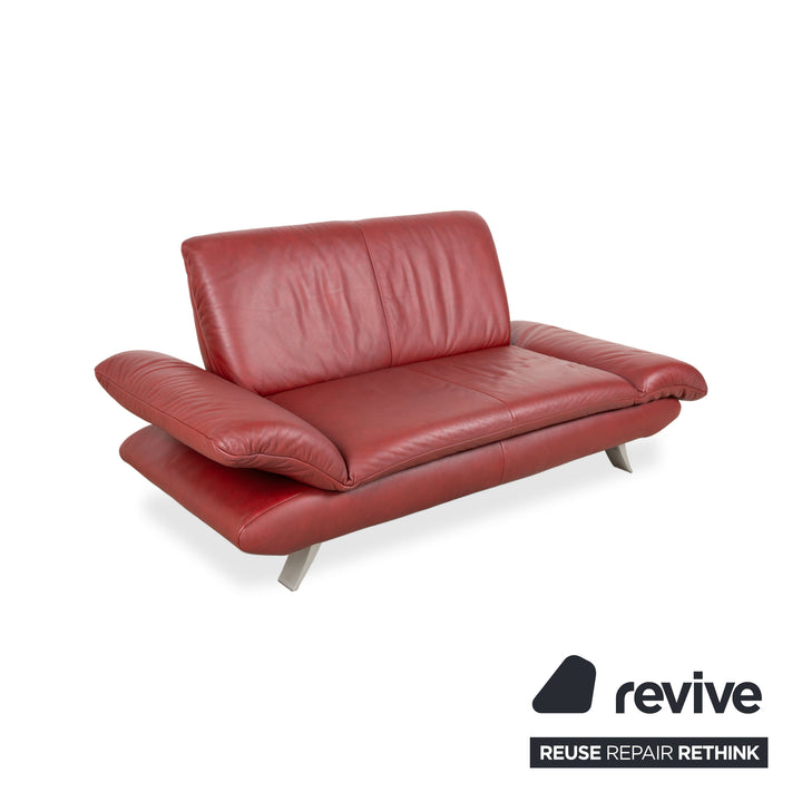 Koinor Rossini Leder Zweisitzer Rot Rubin manuelle Funktion Sofa Couch