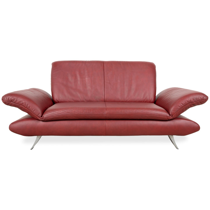 Koinor Rossini Leather Two-Seater Ruby Red Manual Function Sofa