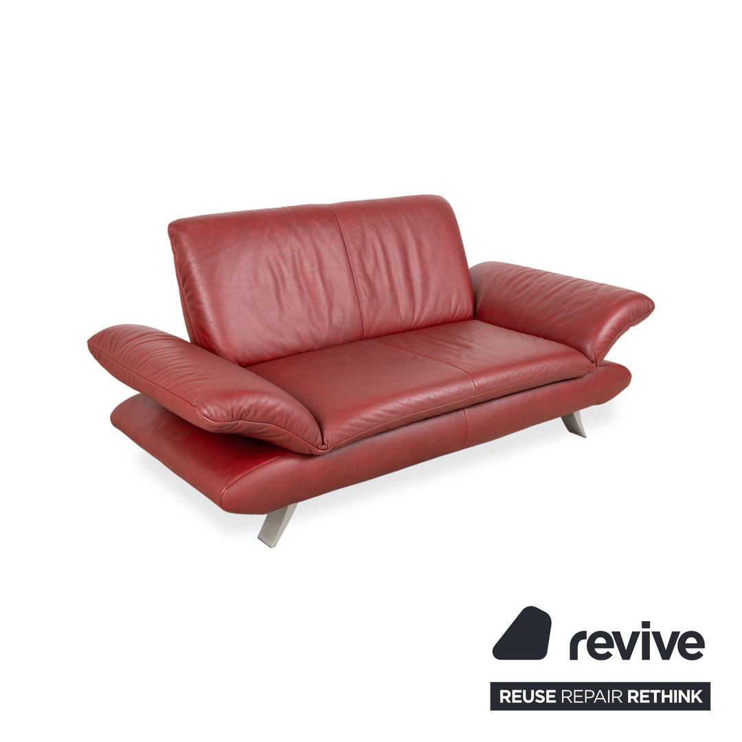 Koinor Rossini Leder Zweisitzer Rot Rubin manuelle Funktion Sofa Couch