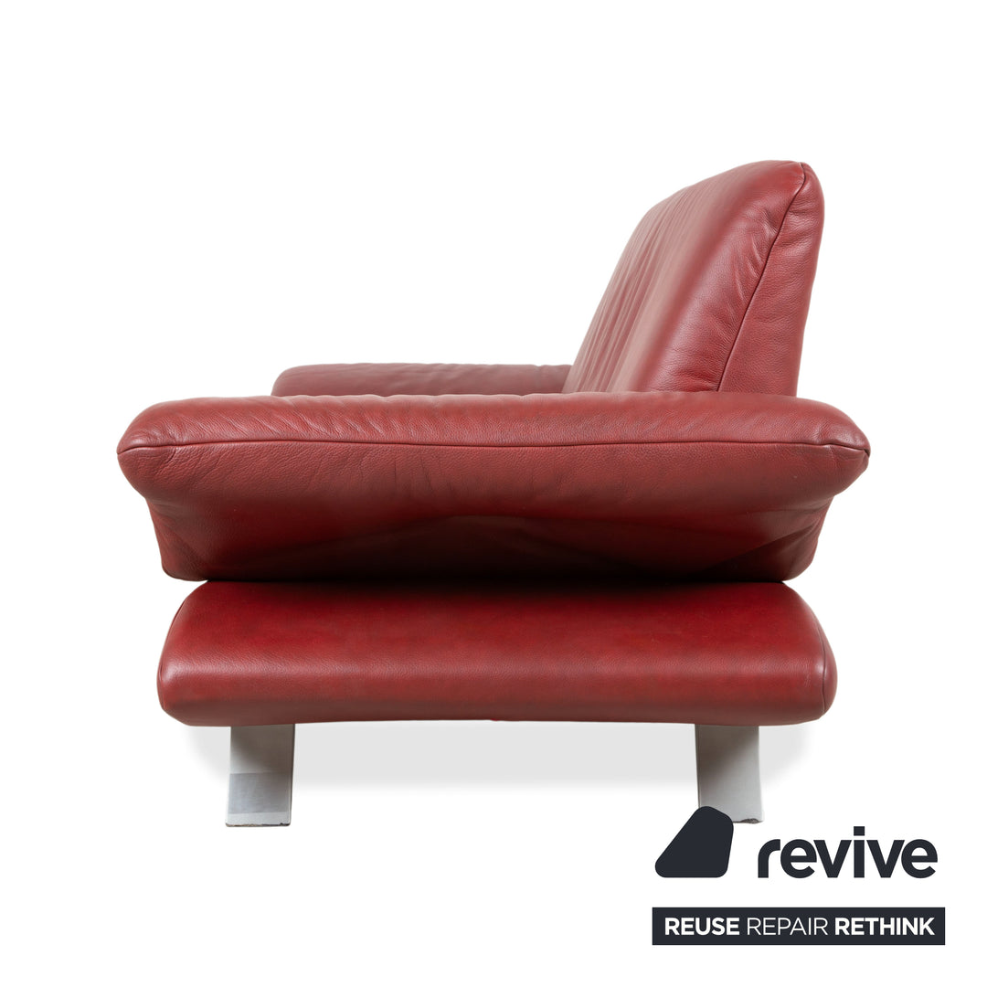 Koinor Rossini Leder Zweisitzer Rot Rubin manuelle Funktion Sofa Couch
