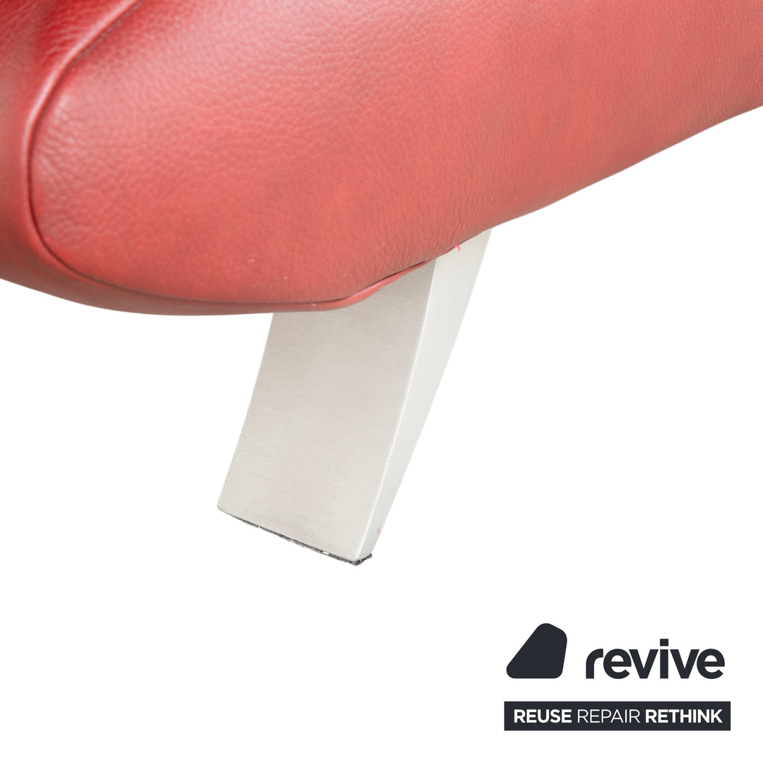 Koinor Rossini Leder Zweisitzer Rot Rubin manuelle Funktion Sofa Couch