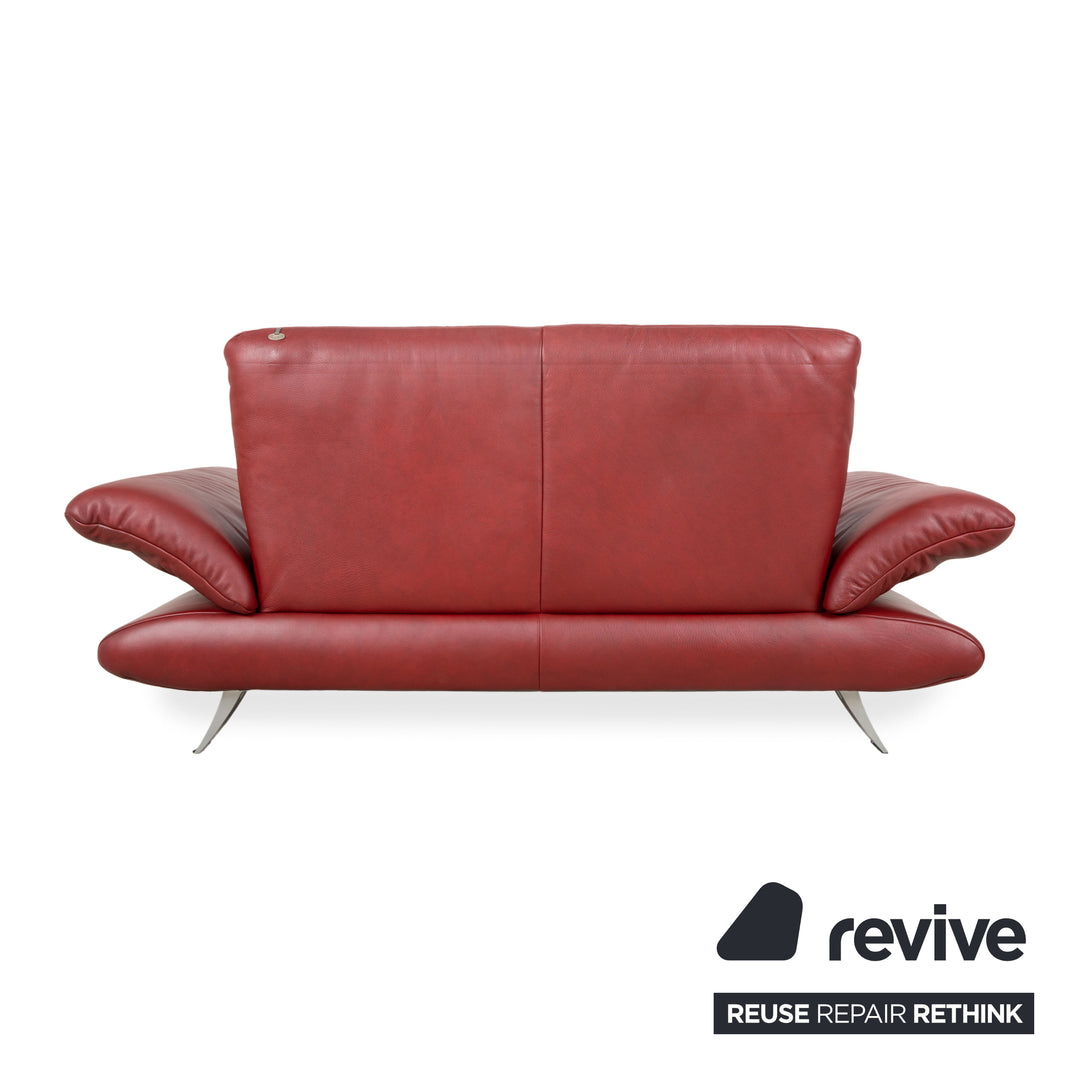 Koinor Rossini Leather Two-Seater Ruby Red Manual Function Sofa