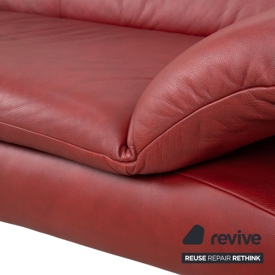 Koinor Rossini Leder Zweisitzer Rot Rubin manuelle Funktion Sofa Couch