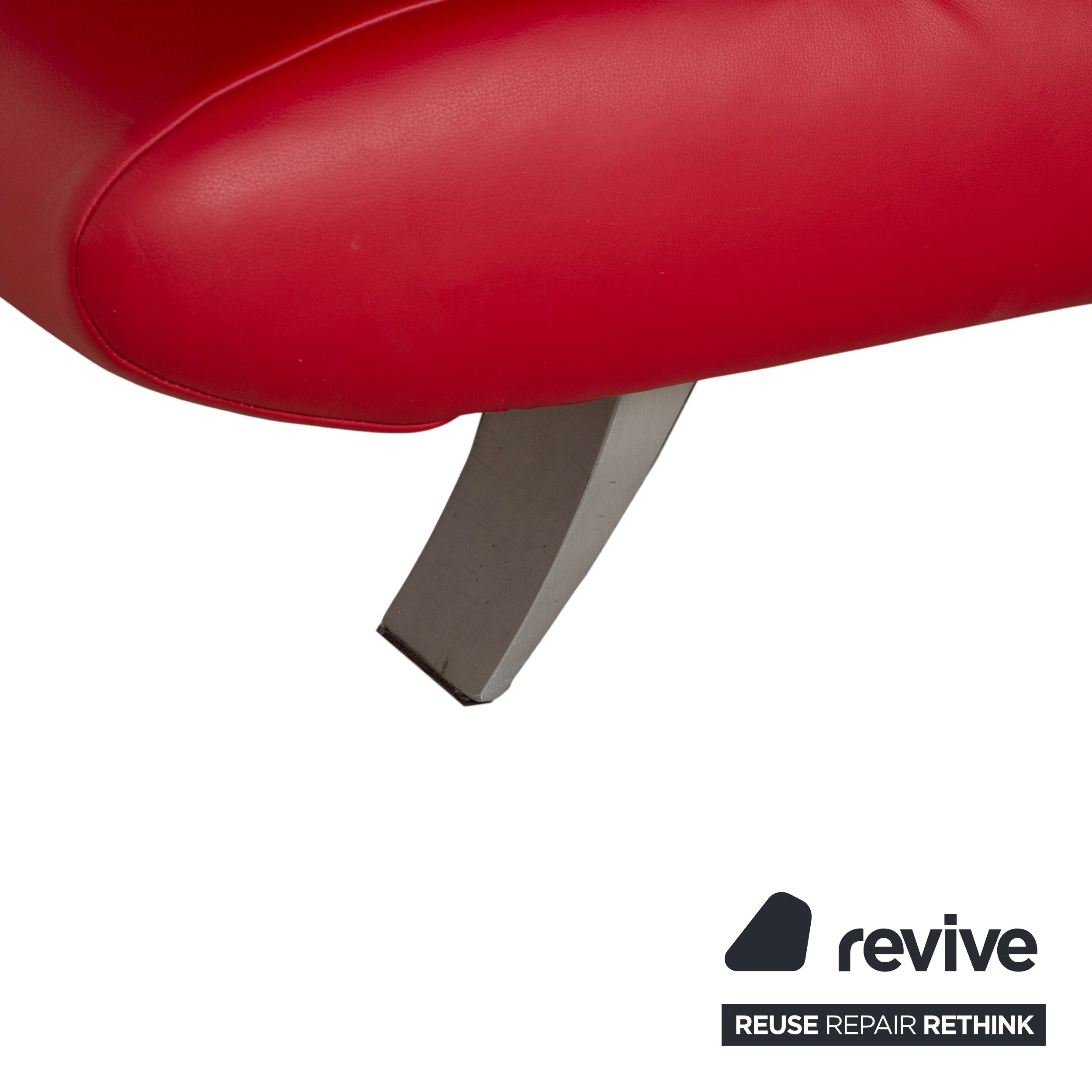 Koinor Rossini Leder Zweisitzer Rot Sofa Couch manuelle Funktion