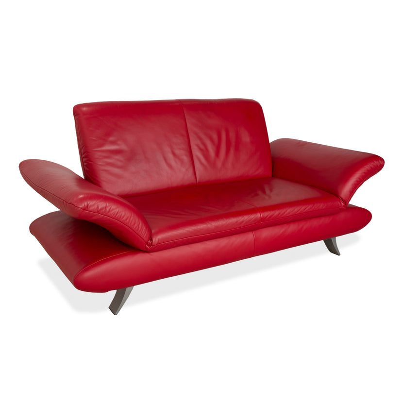 Koinor Rossini Leder Zweisitzer Rot Sofa Couch manuelle Funktion