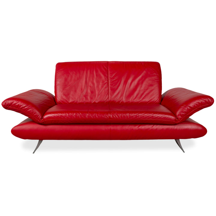 Koinor Rossini Leder Zweisitzer Rot Sofa Couch manuelle Funktion