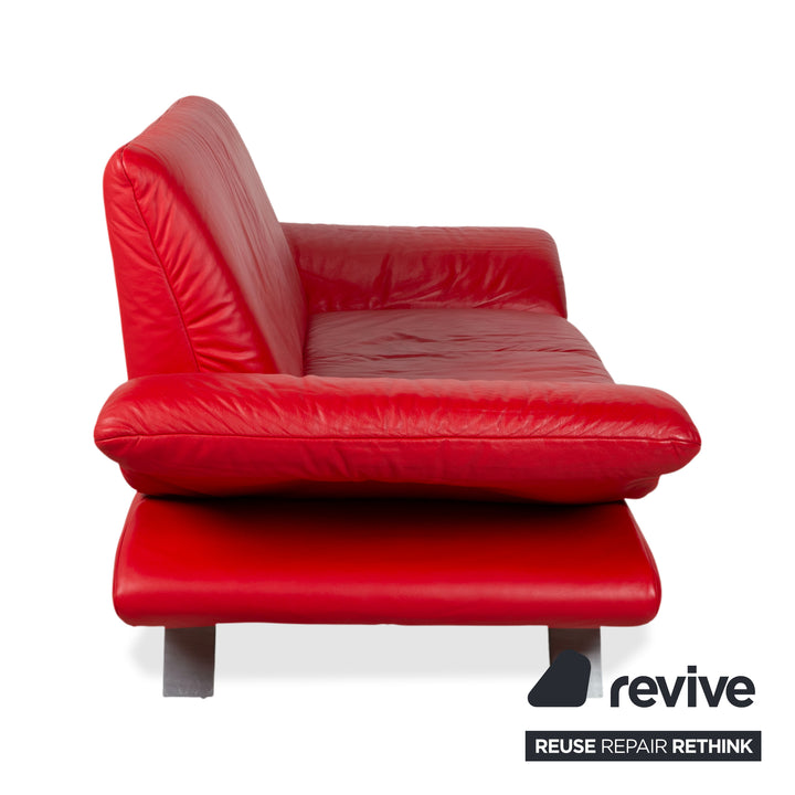 Koinor Rossini Leder Zweisitzer Rot Sofa Couch manuelle Funktion