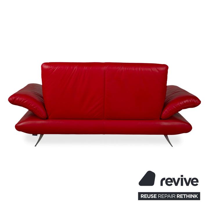 Koinor Rossini Leder Zweisitzer Rot Sofa Couch manuelle Funktion