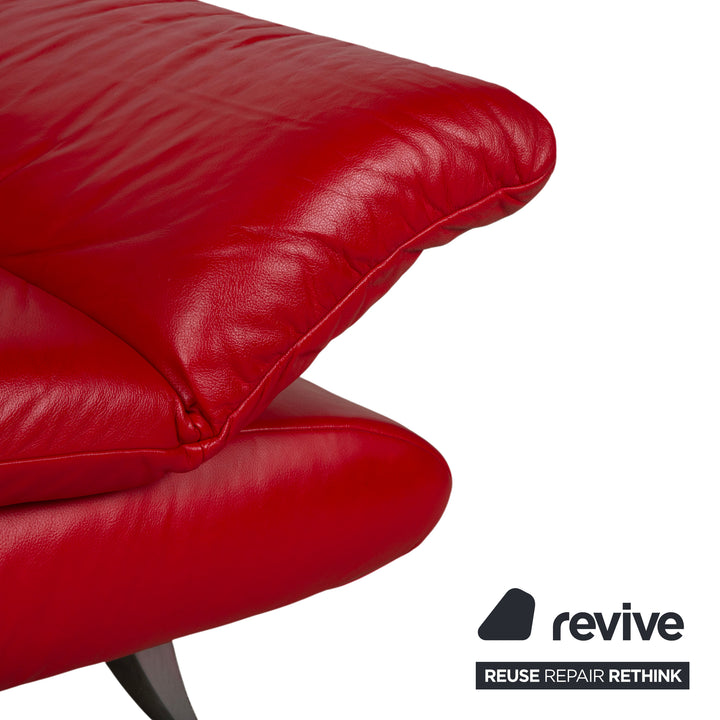 Koinor Rossini Leder Zweisitzer Rot Sofa Couch manuelle Funktion