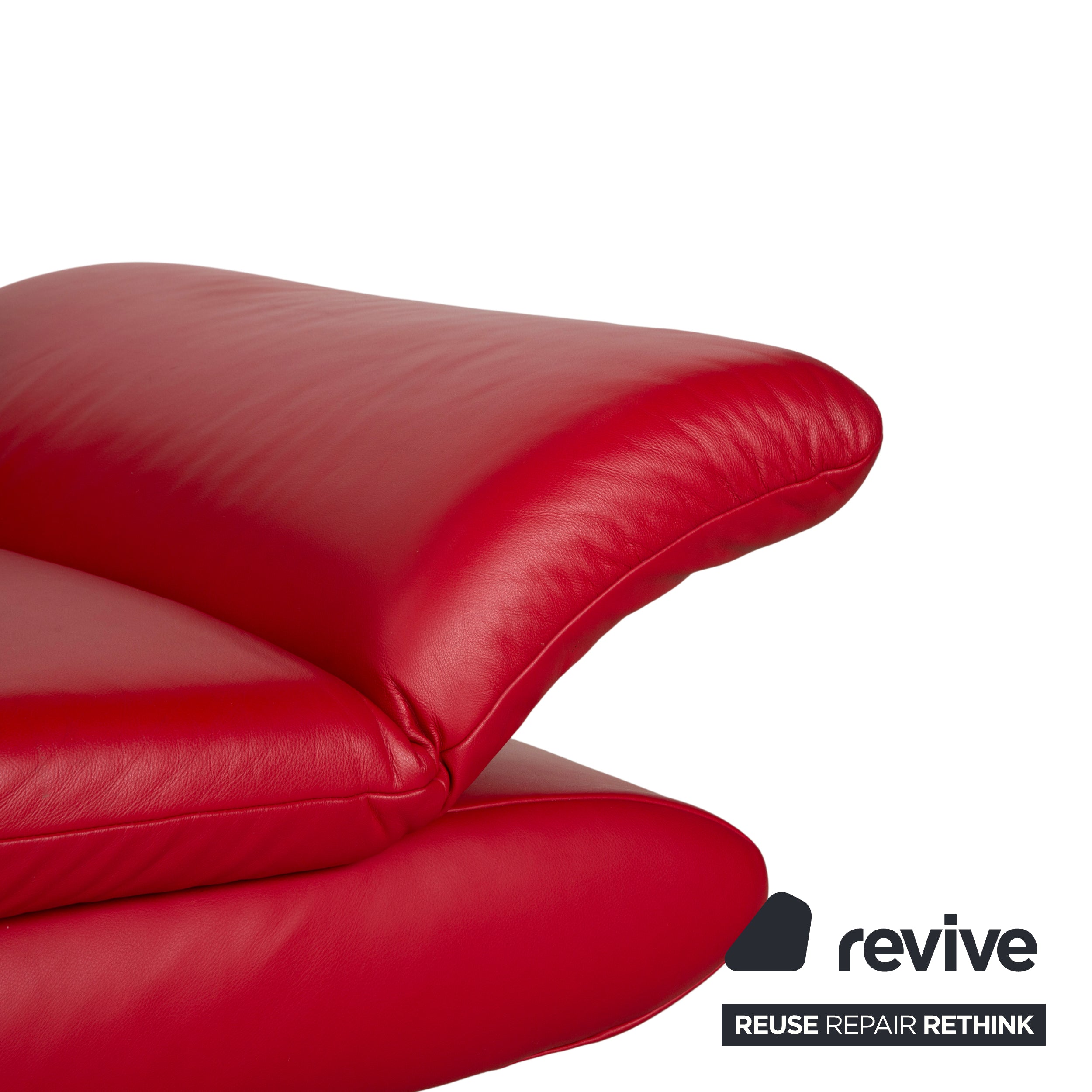 Koinor Rossini Leder Zweisitzer Rot Sofa Couch manuelle Funktion