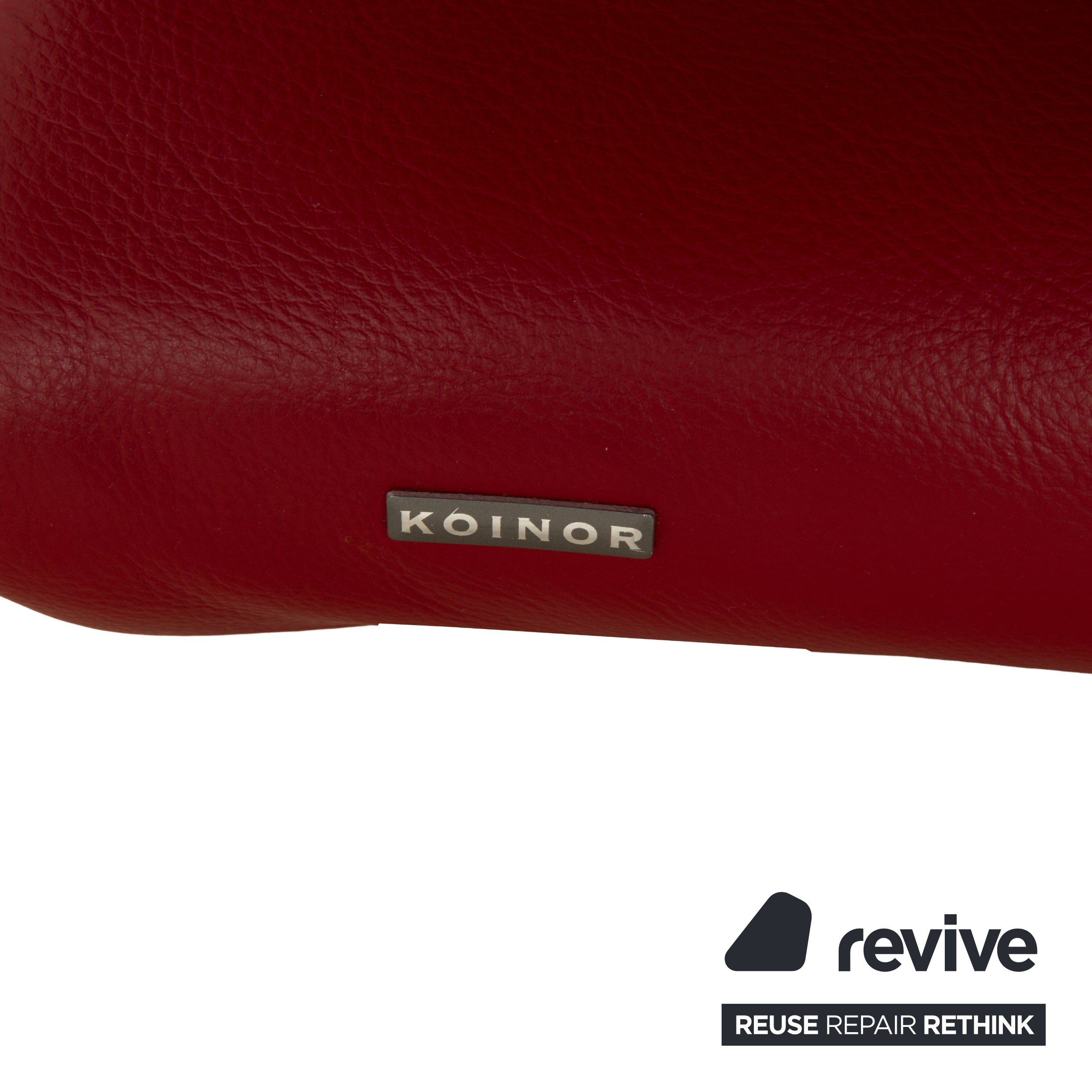 Koinor Rossini Leather Two Seater Red Sofa Couch Manual Function