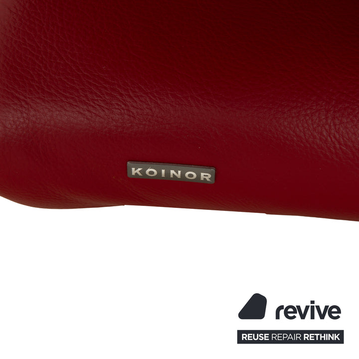 Koinor Rossini Leder Zweisitzer Rot Sofa Couch manuelle Funktion
