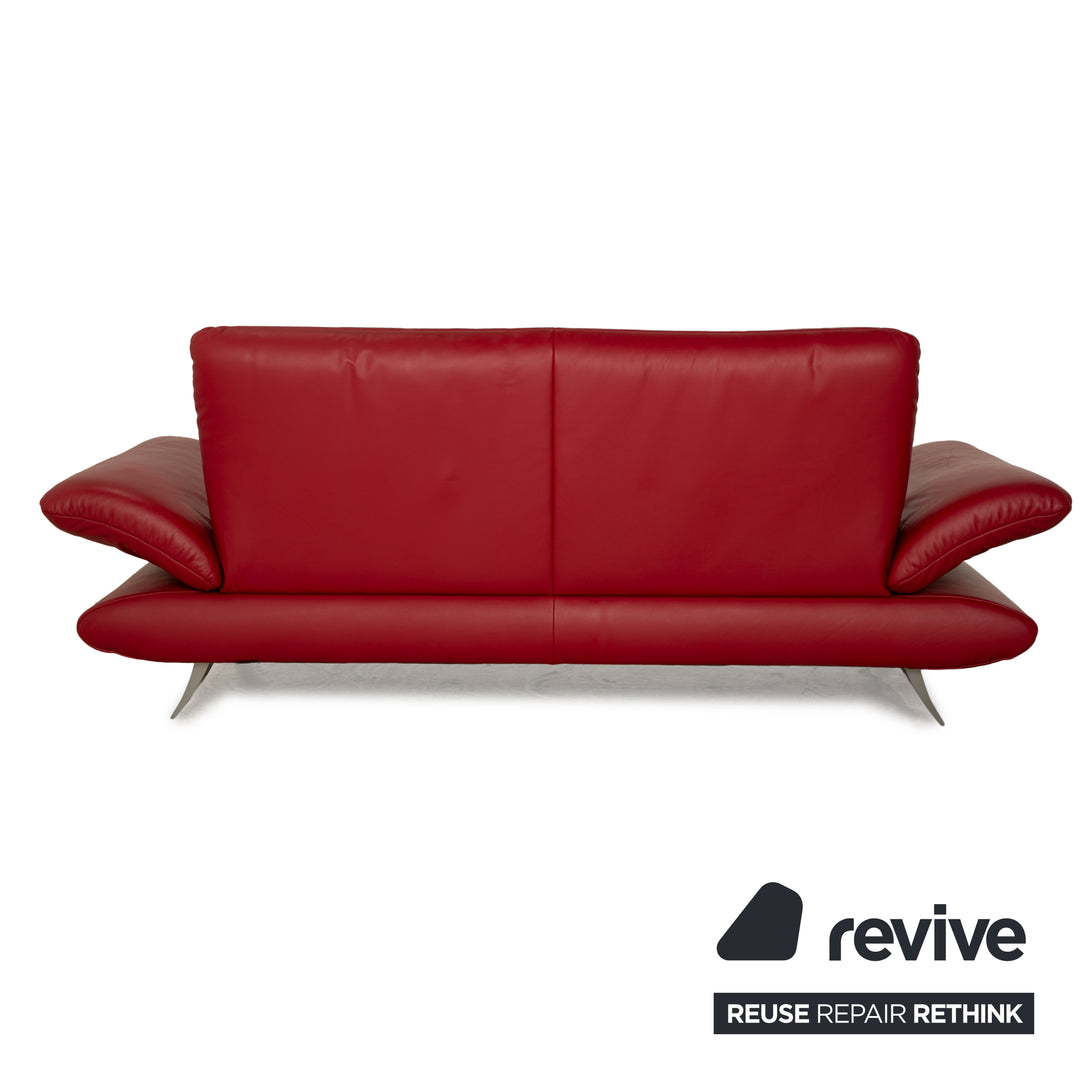 Koinor Rossini Leder Zweisitzer Rot Sofa Couch manuelle Funktion