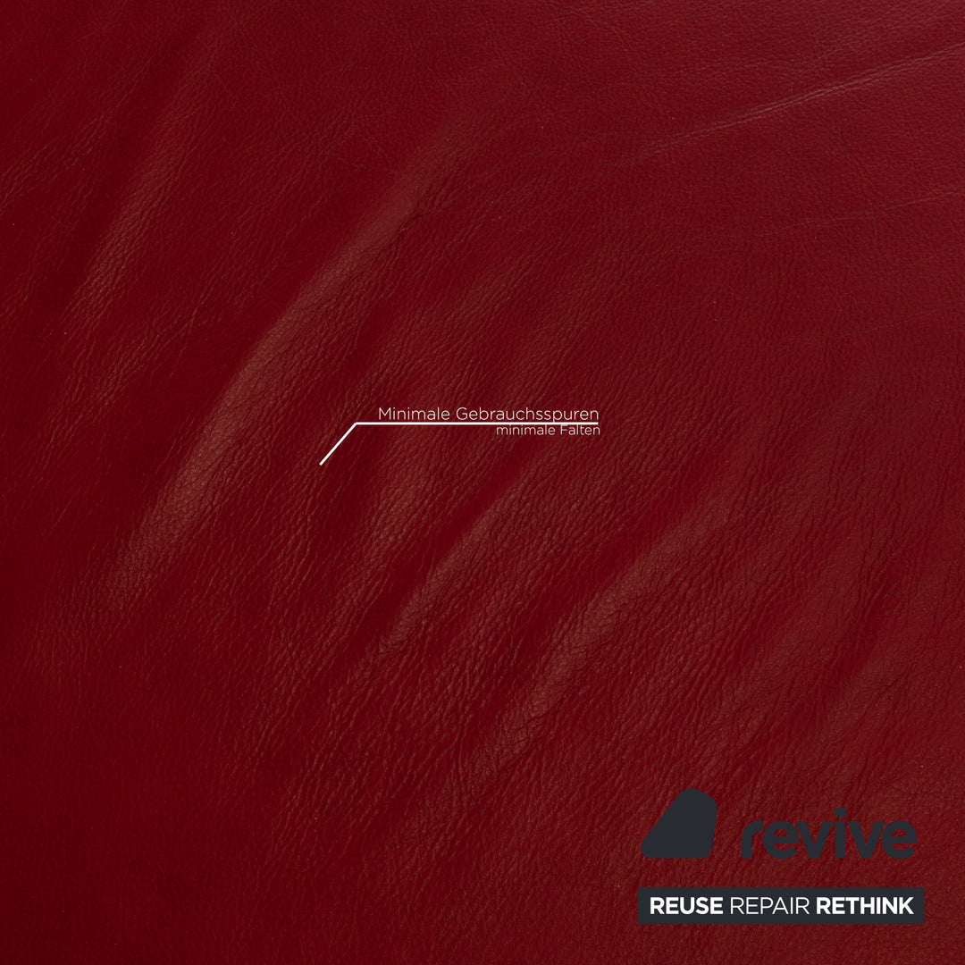 Koinor Rossini Canapé deux places en cuir rouge