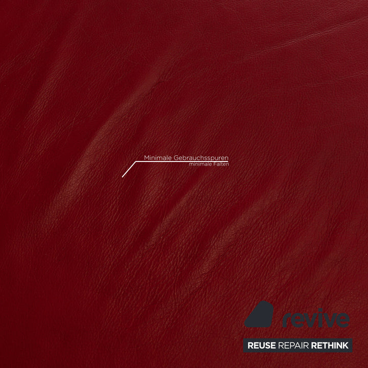 Koinor Rossini Canapé deux places en cuir rouge