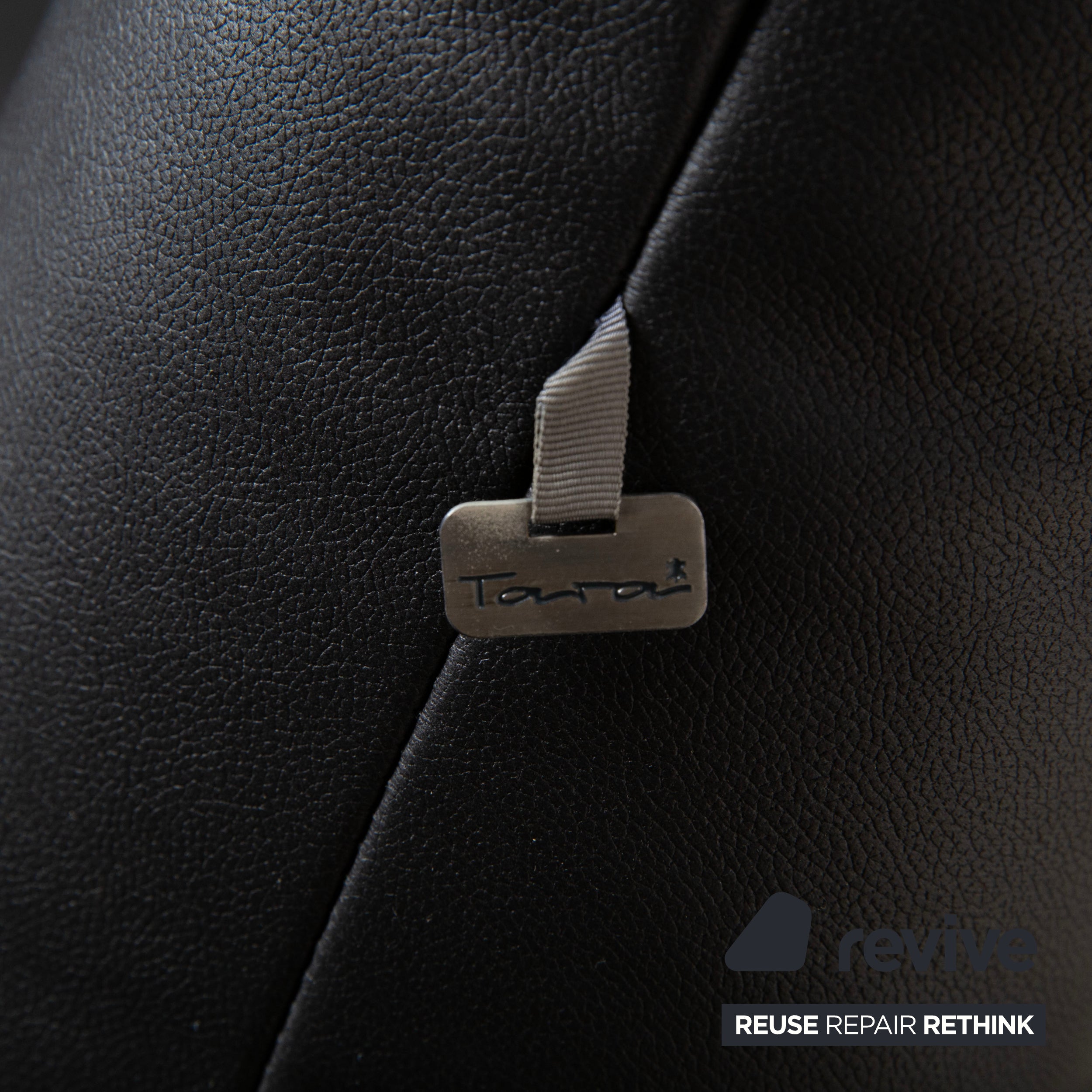 Koinor Rossini Leder Zweisitzer Schwarz Anthrazit manuelle Funktion Sofa Couch Neubezug GAVIN 117
