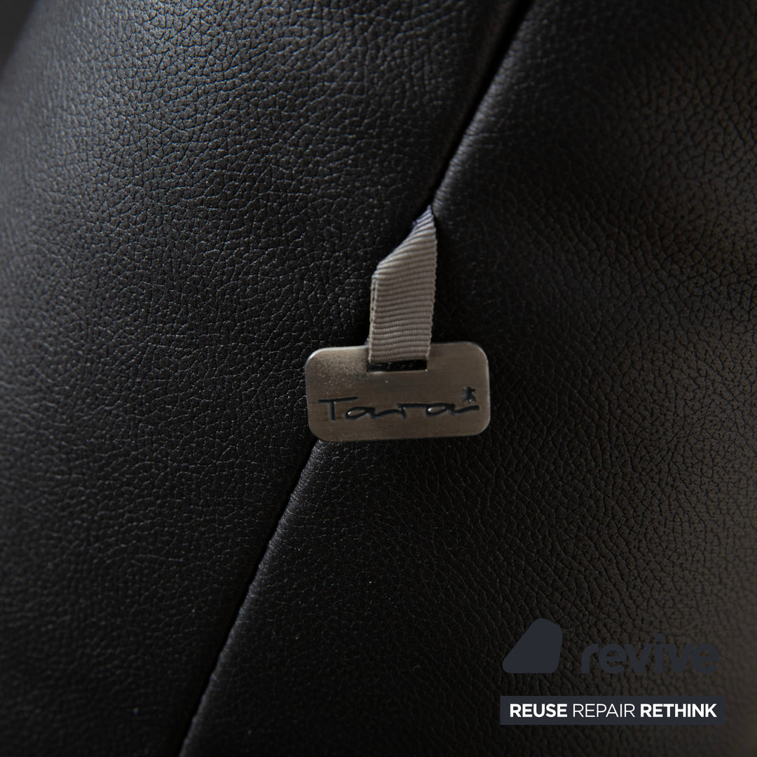 Koinor Rossini Leder Zweisitzer Schwarz Anthrazit manuelle Funktion Sofa Couch Neubezug GAVIN 117