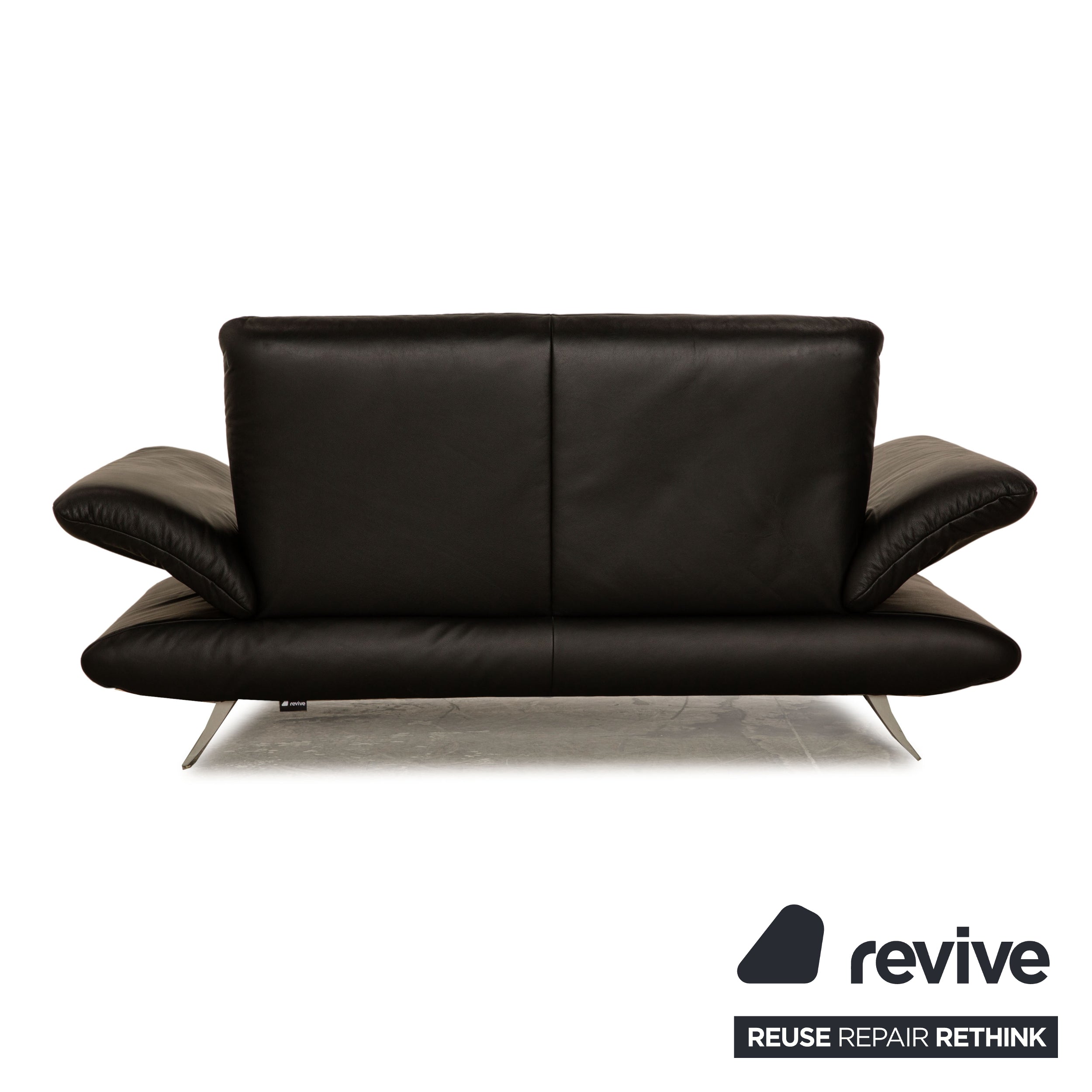 Koinor Rossini Leder Zweisitzer Schwarz manuelle Funktion Sofa Couch