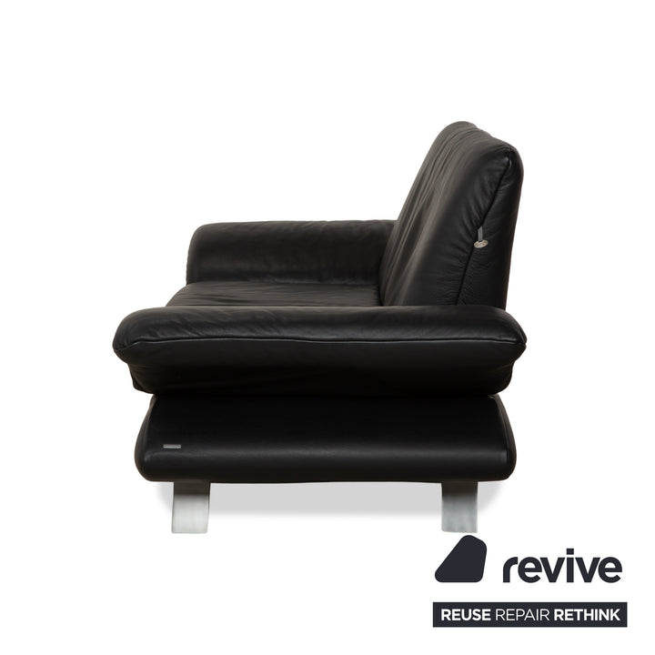 Koinor Rossini Leder Zweisitzer Schwarz manuelle Funktion Sofa Couch