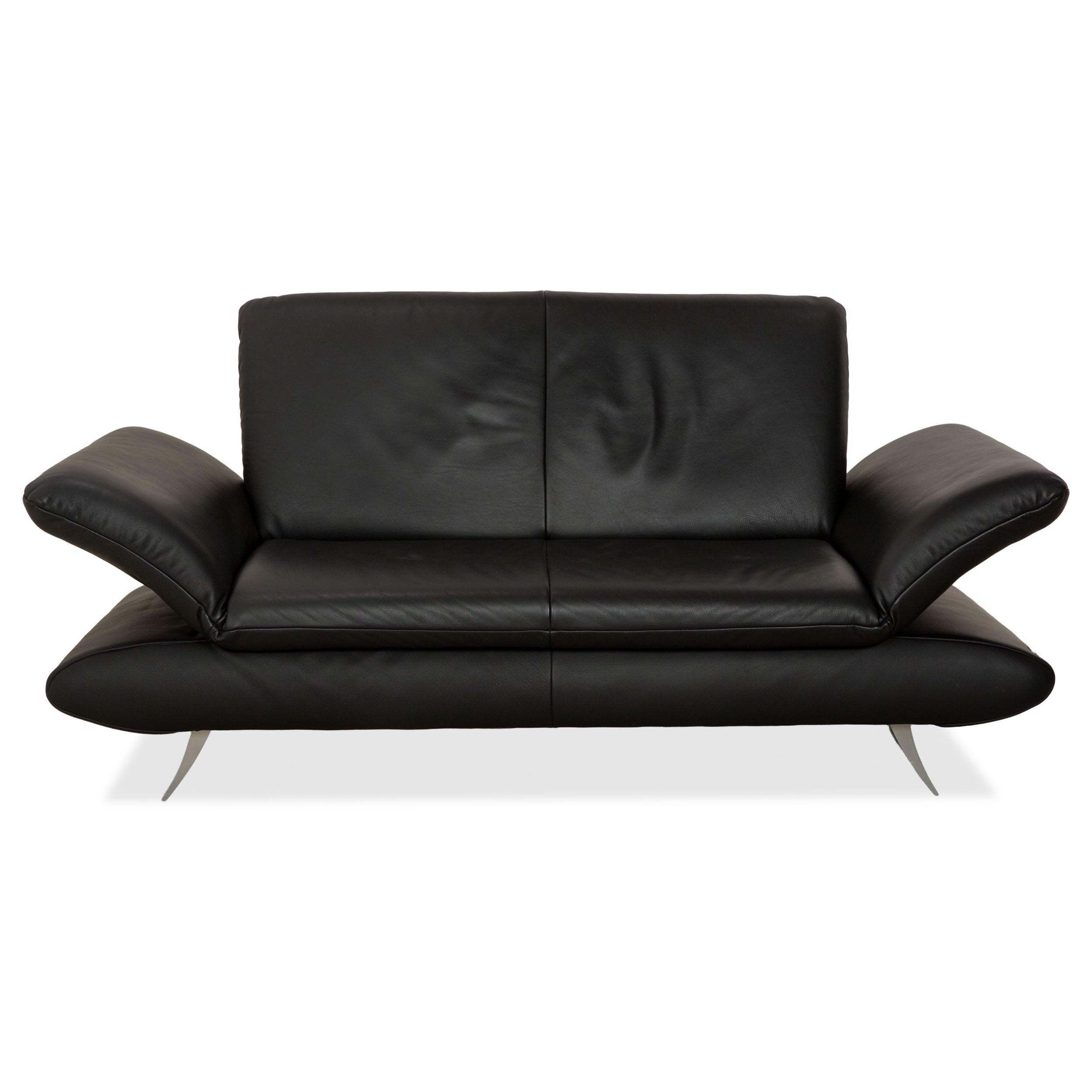 Koinor Rossini Leder Zweisitzer Schwarz manuelle Funktion Sofa Couch