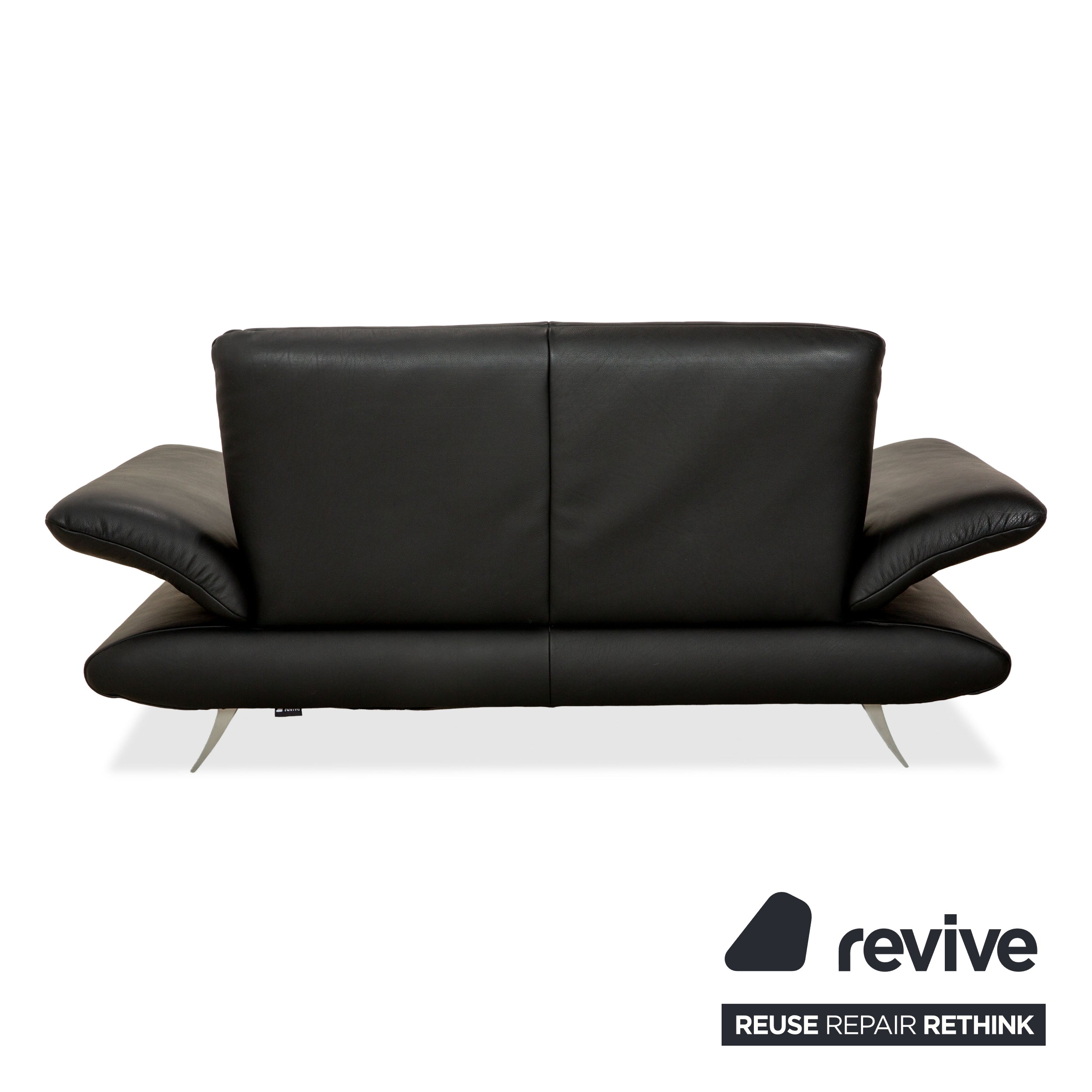 Koinor Rossini Leder Zweisitzer Schwarz manuelle Funktion Sofa Couch