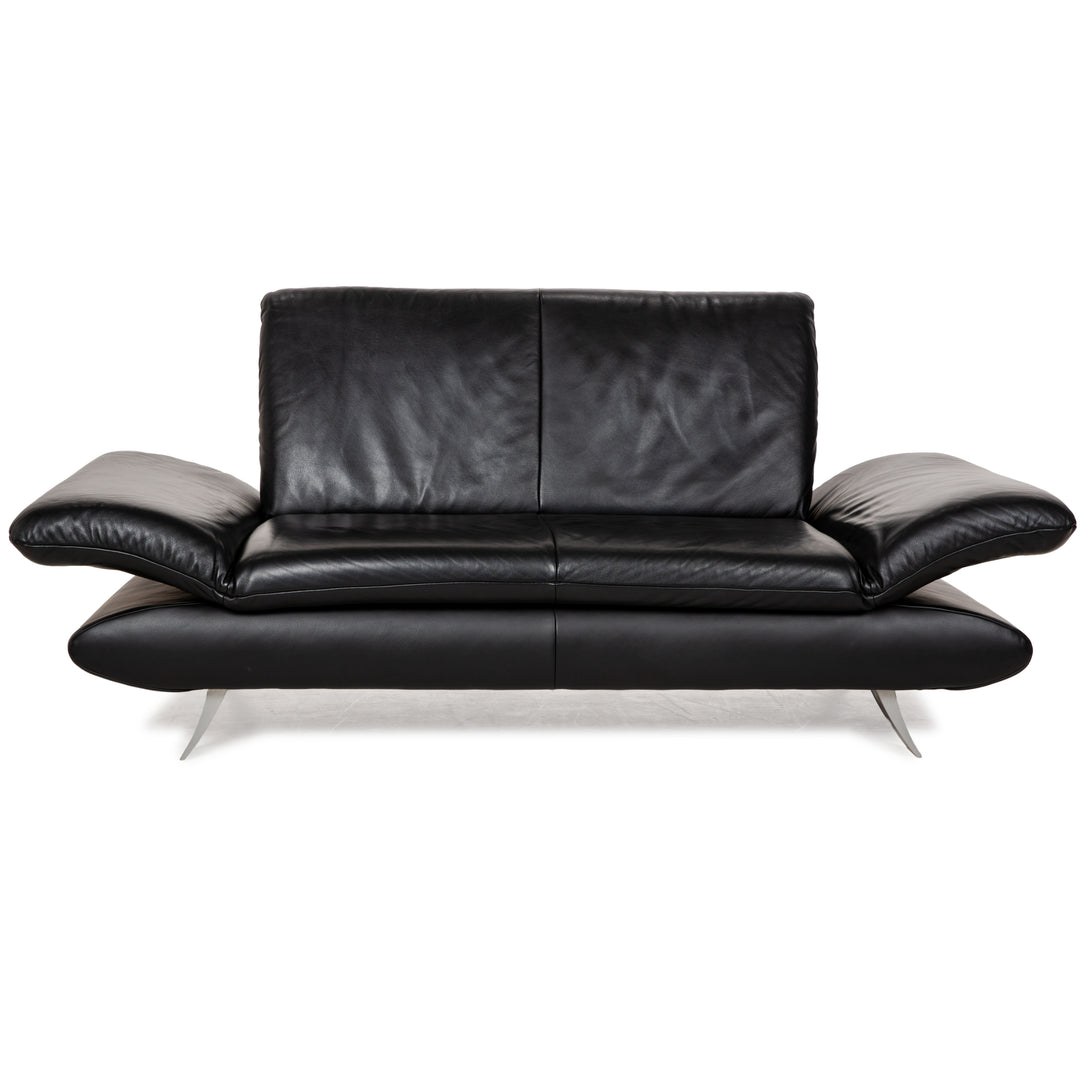 Koinor Rossini Leder Zweisitzer Schwarz manuelle Funktion Sofa Couch