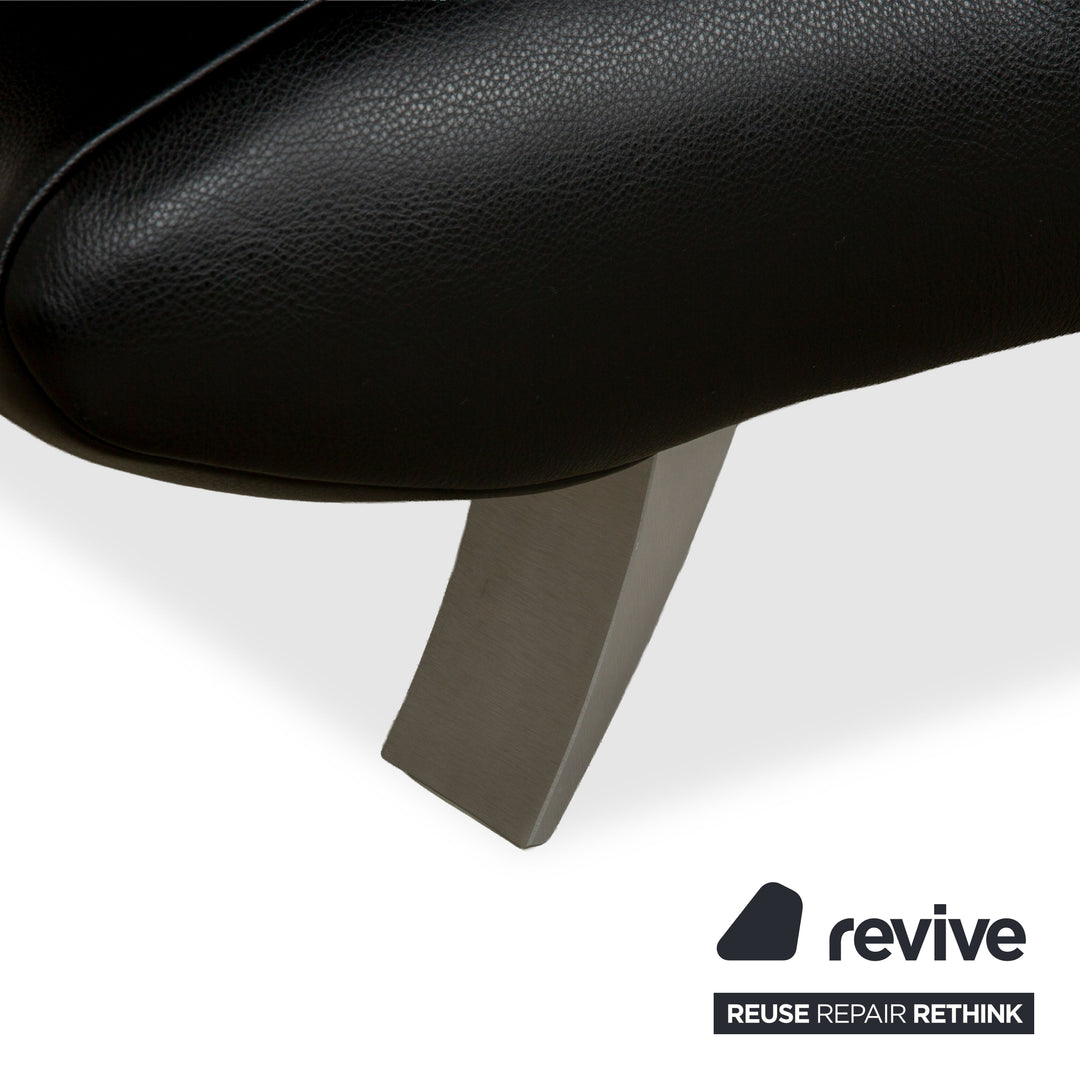 Koinor Rossini Leder Zweisitzer Schwarz manuelle Funktion Sofa Couch