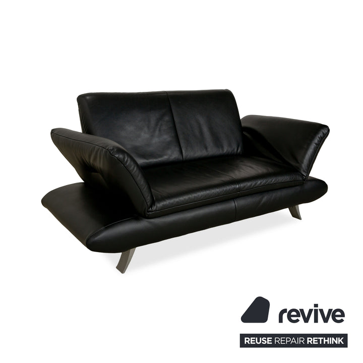 Koinor Rossini Leder Zweisitzer Schwarz manuelle Funktion Sofa Couch