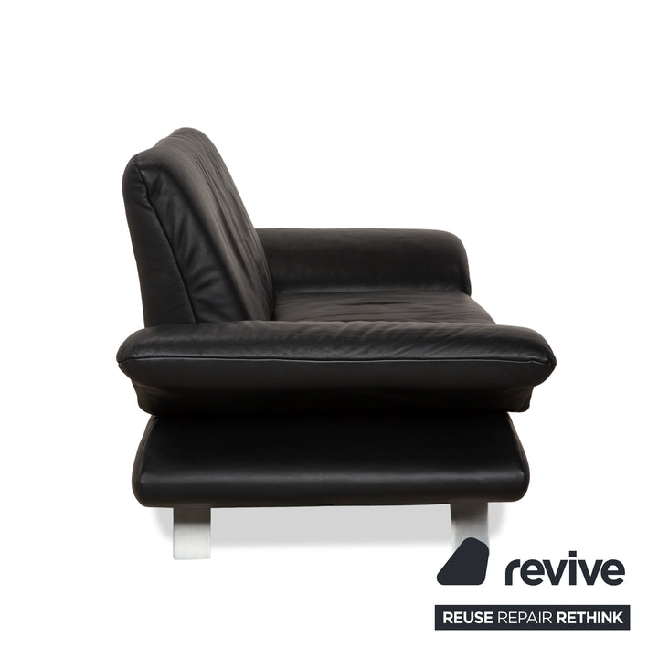 Koinor Rossini Leder Zweisitzer Schwarz manuelle Funktion Sofa Couch
