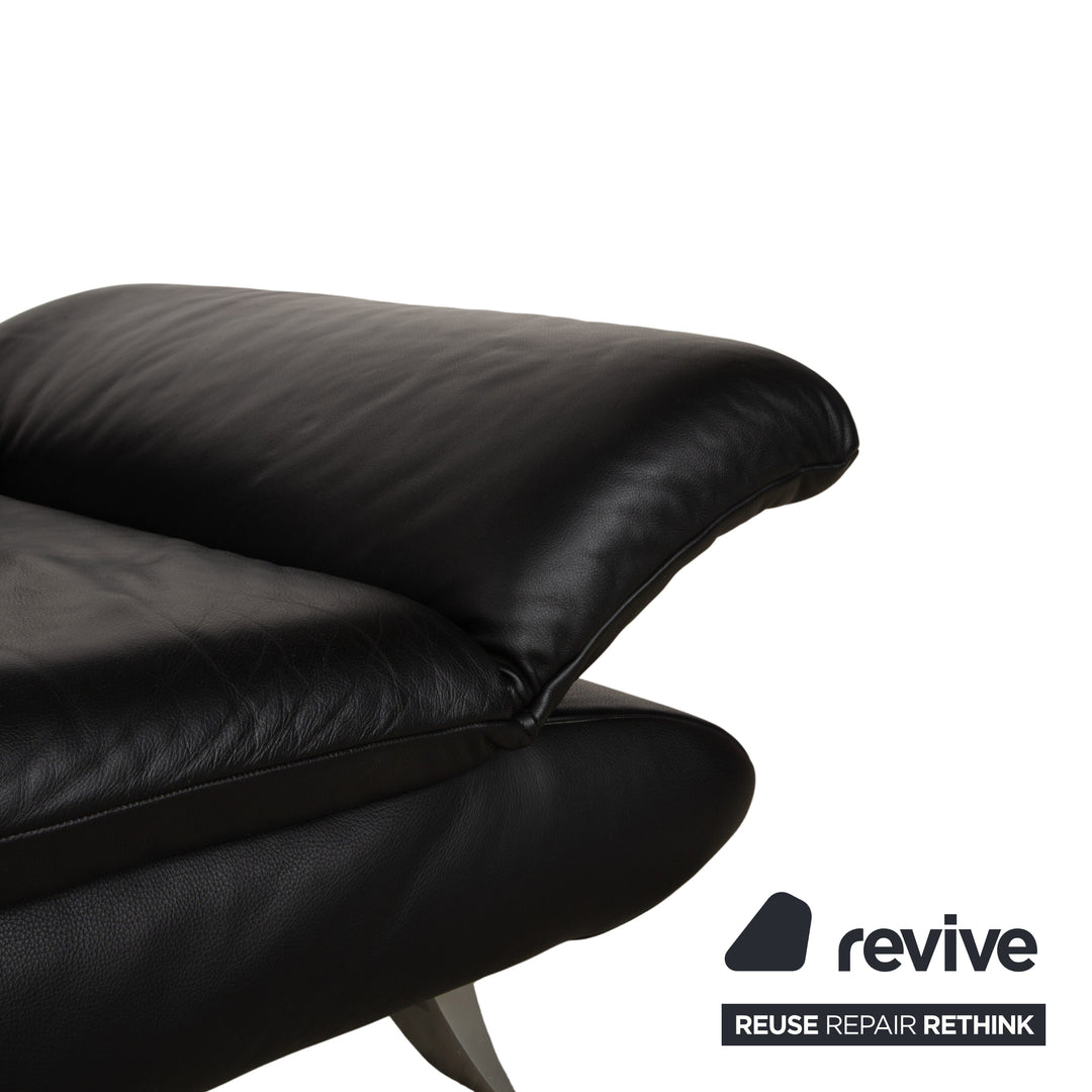Koinor Rossini Leder Zweisitzer Schwarz manuelle Funktion Sofa Couch