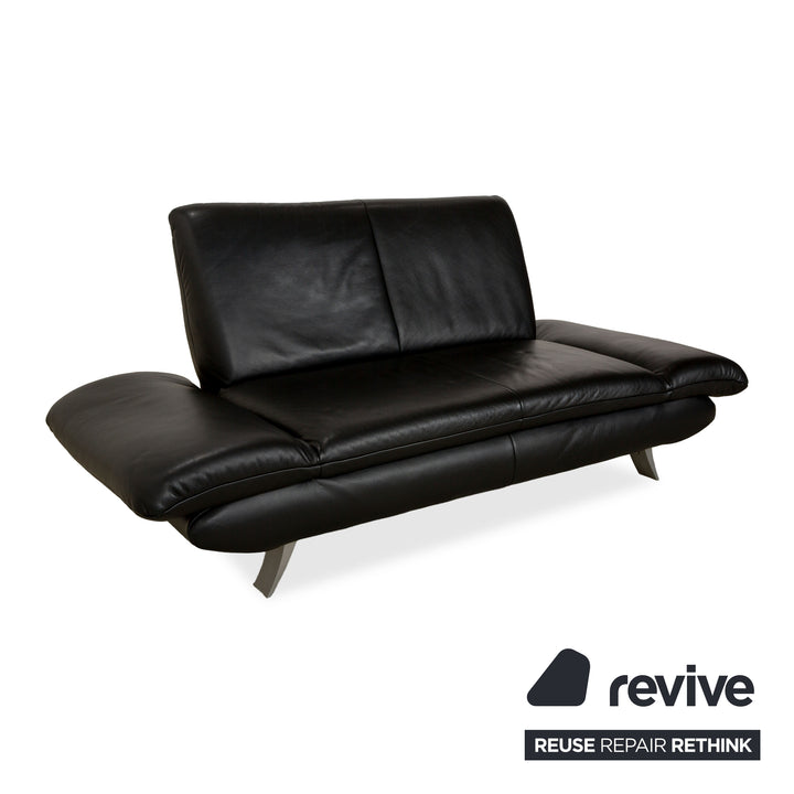 Koinor Rossini Leder Zweisitzer Schwarz manuelle Funktion Sofa Couch