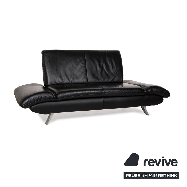 Koinor Rossini Leder Zweisitzer Schwarz manuelle Funktion Sofa Couch