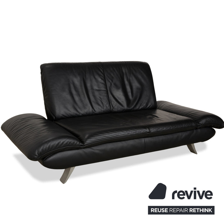 Koinor Rossini Leder Zweisitzer Schwarz manuelle Funktion Sofa Couch
