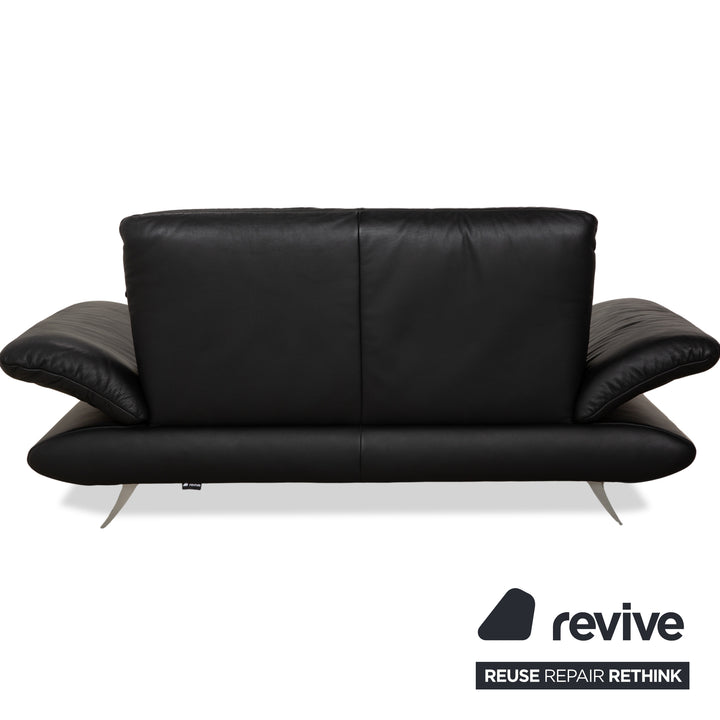 Koinor Rossini Leder Zweisitzer Schwarz manuelle Funktion Sofa Couch