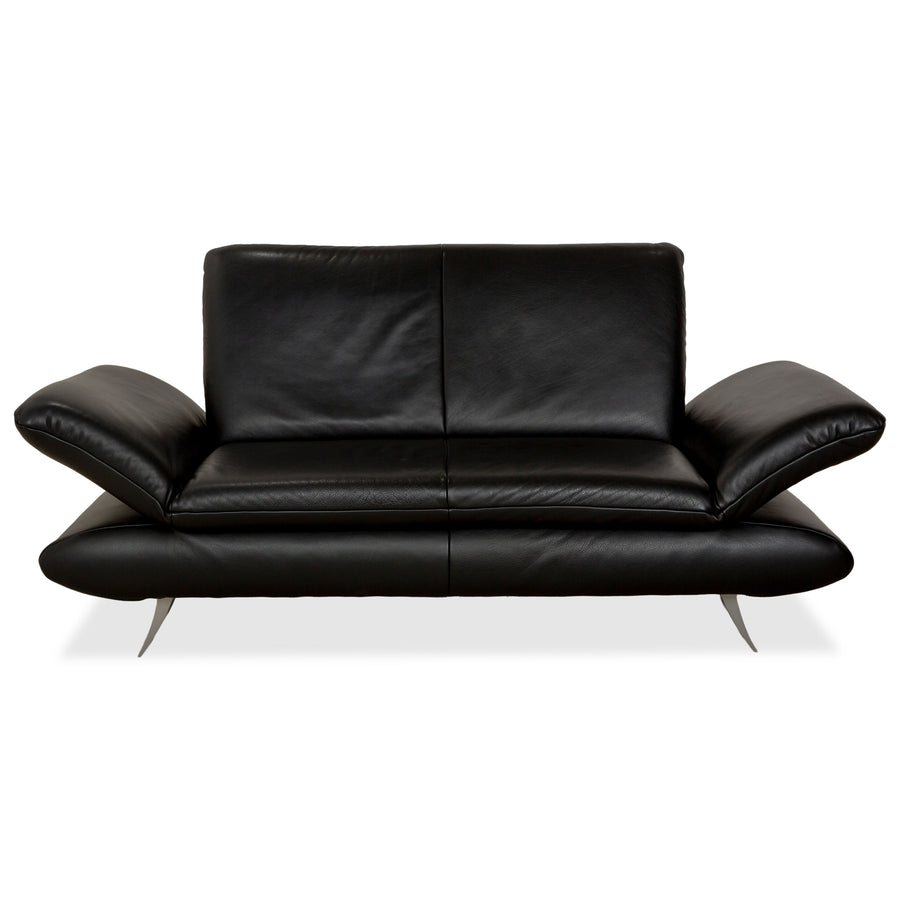Koinor Rossini Leder Zweisitzer Schwarz manuelle Funktion Sofa Couch