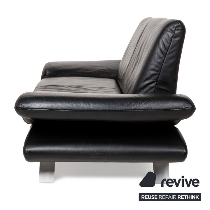 Koinor Rossini Leder Zweisitzer Schwarz manuelle Funktion Sofa Couch