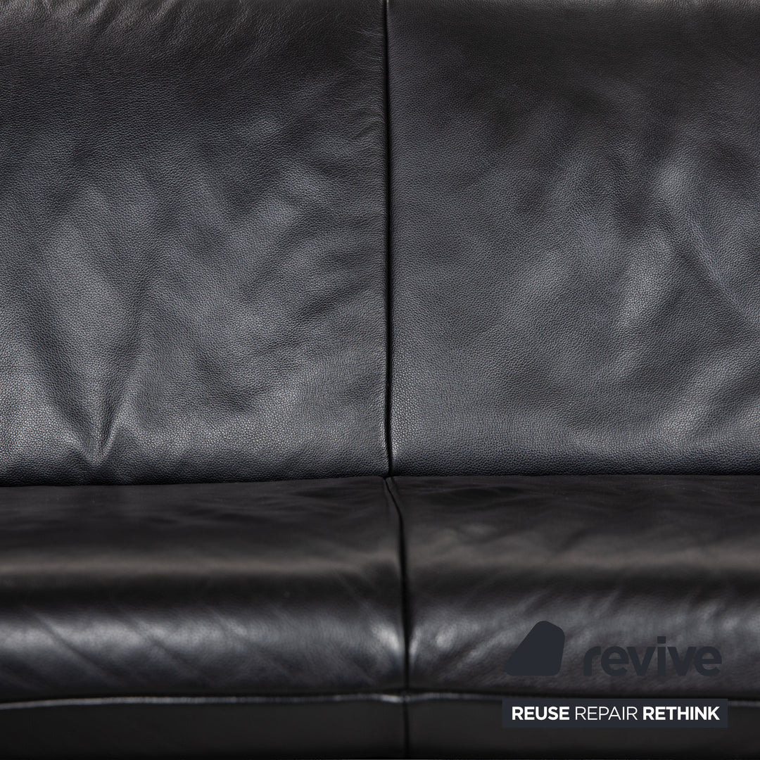 Koinor Rossini Leder Zweisitzer Schwarz manuelle Funktion Sofa Couch