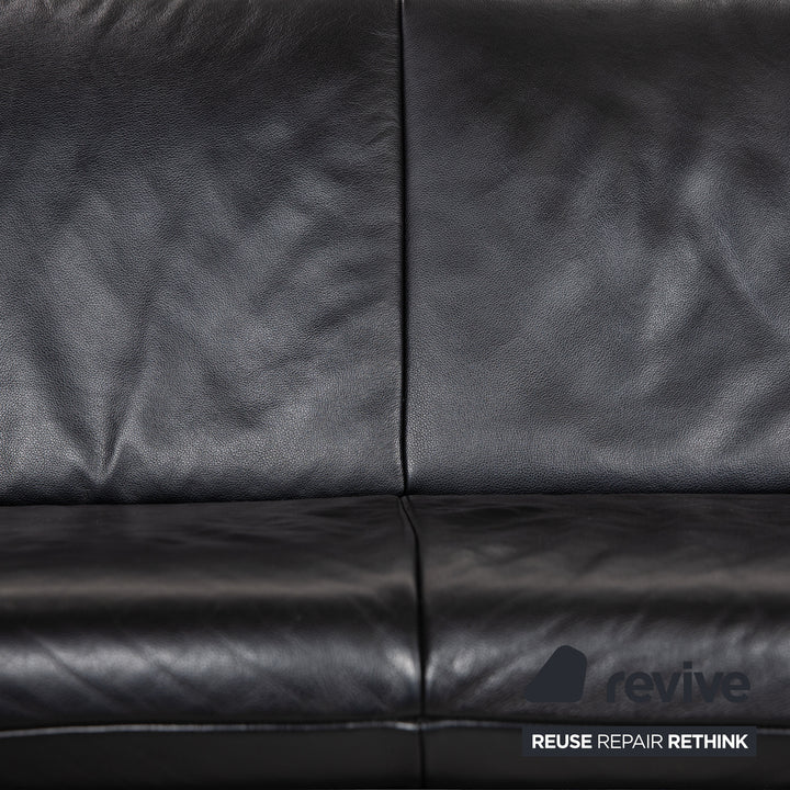 Koinor Rossini Leder Zweisitzer Schwarz manuelle Funktion Sofa Couch