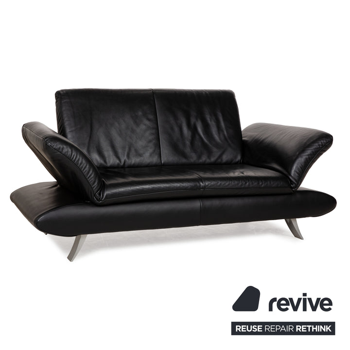 Koinor Rossini Leder Zweisitzer Schwarz manuelle Funktion Sofa Couch