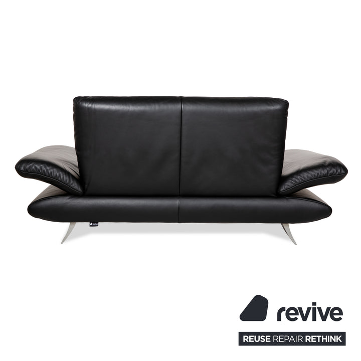 Koinor Rossini Leder Zweisitzer Schwarz manuelle Funktion Sofa Couch