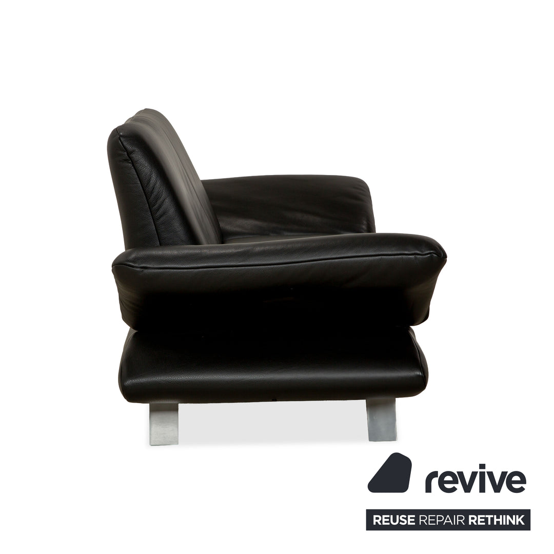 Koinor Rossini Leder Zweisitzer Schwarz manuelle Funktion Sofa Couch