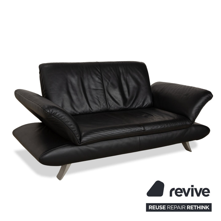 Koinor Rossini Leder Zweisitzer Schwarz manuelle Funktion Sofa Couch