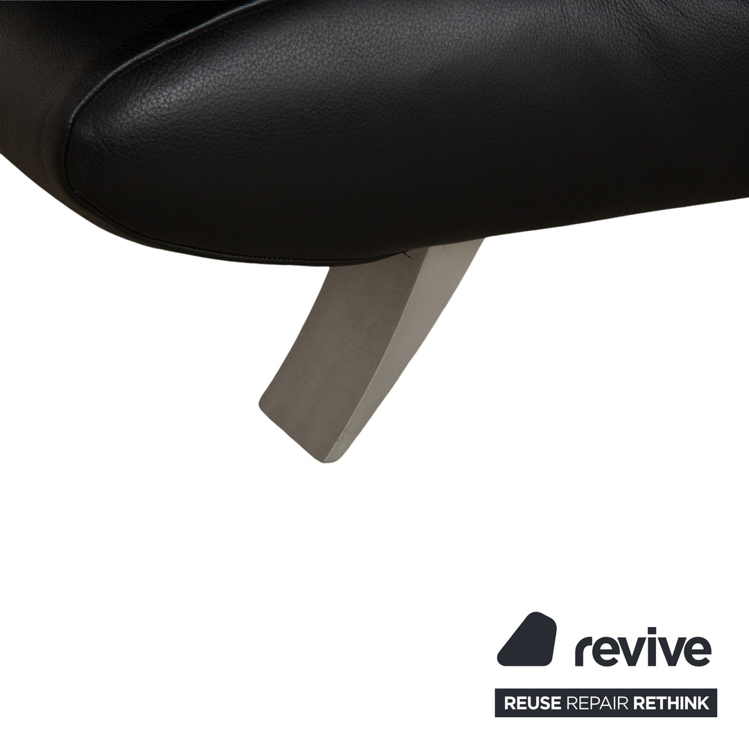 Koinor Rossini Leder Zweisitzer Schwarz manuelle Funktion Sofa Couch
