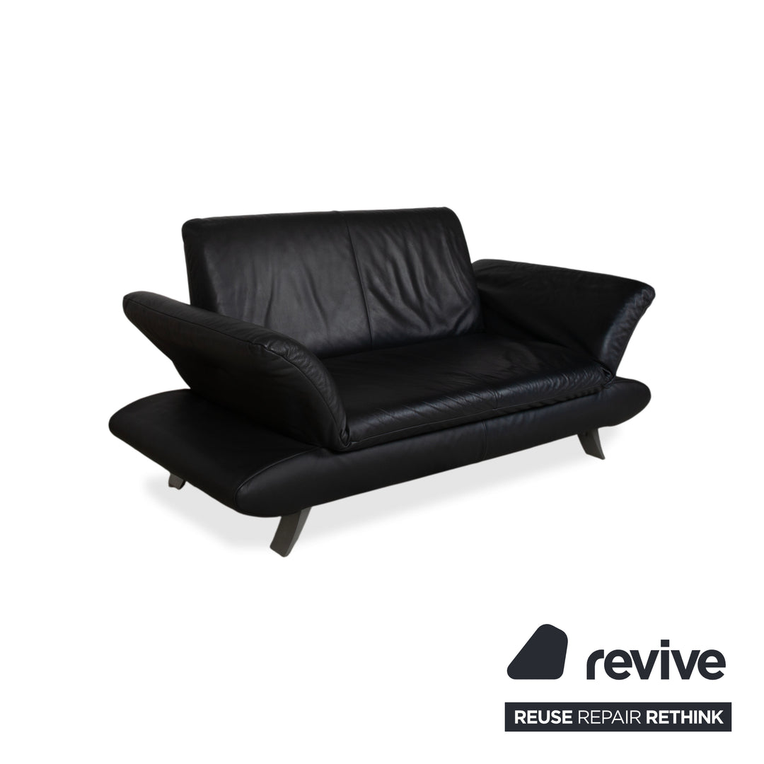 Koinor Rossini Leder Zweisitzer Schwarz Sofa Couch