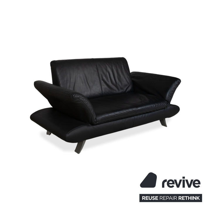 Koinor Rossini Leder Zweisitzer Schwarz Sofa Couch