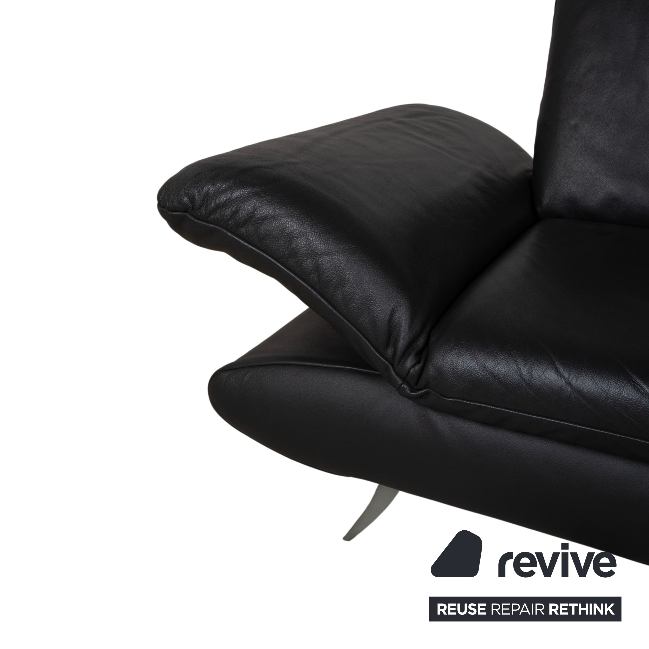 Koinor Rossini Leder Zweisitzer Schwarz Sofa Couch