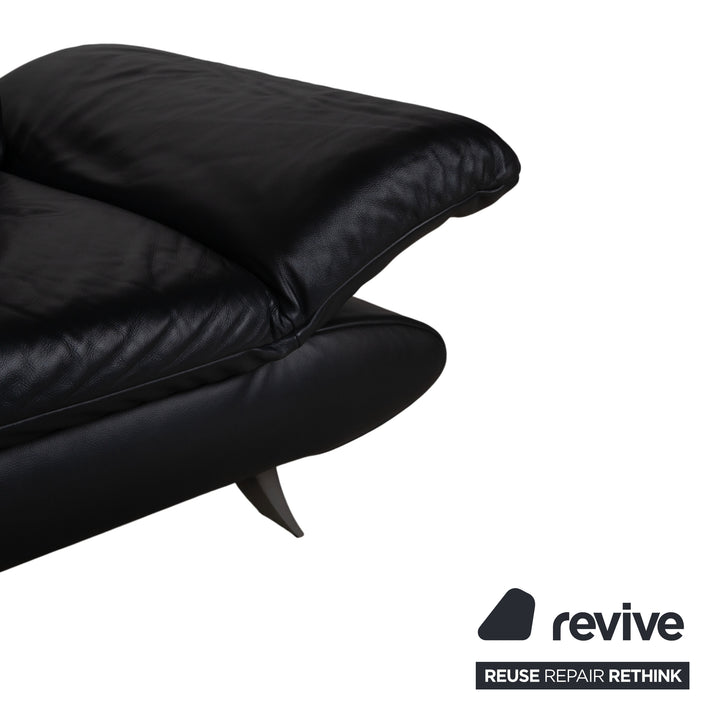 Koinor Rossini Leder Zweisitzer Schwarz Sofa Couch