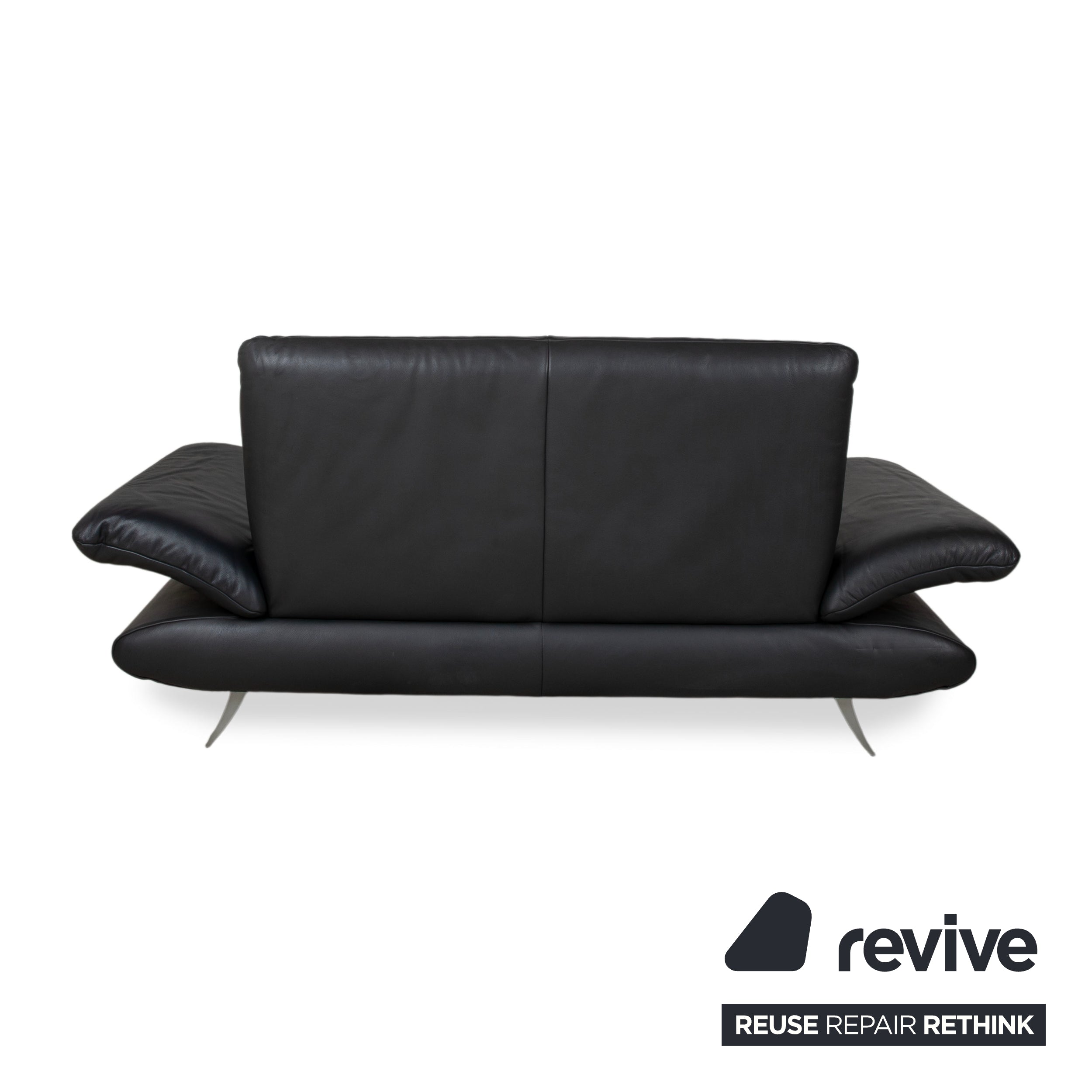 Koinor Rossini Leder Zweisitzer Schwarz Sofa Couch
